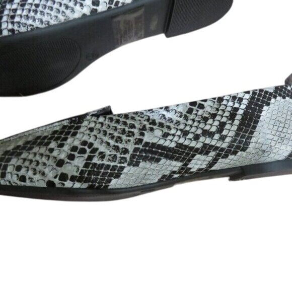 Lulus Emmy Vegan Leather Python Snake Embossed Ballet Flats Driving Moccasins 7 - Picture 7 of 12